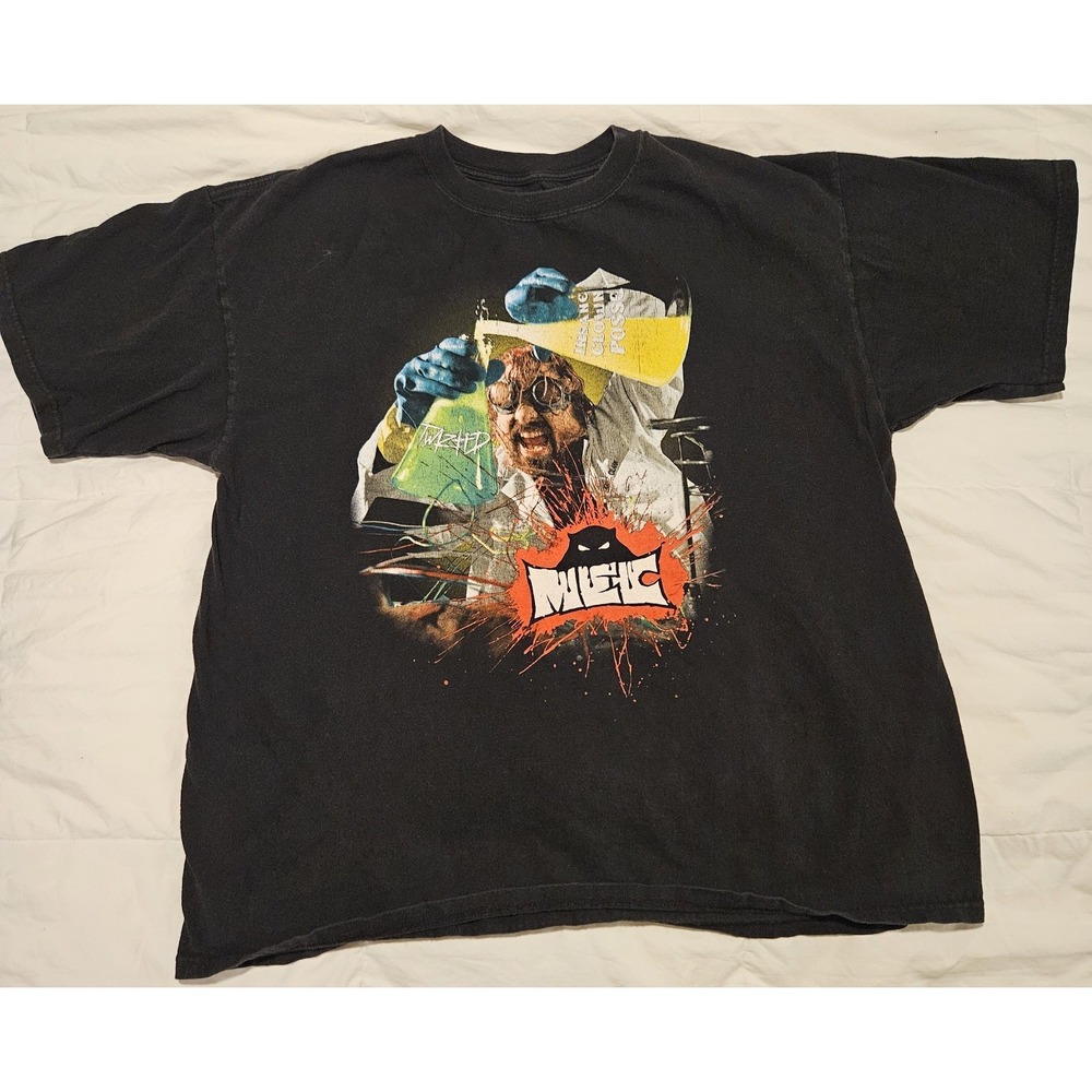 Vintage Icp And Twizted Black Shirt Size 2X  2 Sided With Green Hatchetman